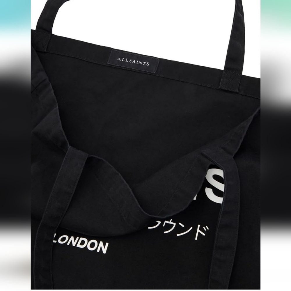 AllSaints UNDERGROUND Black Tote Bag Brand New - Picture 2 of 5